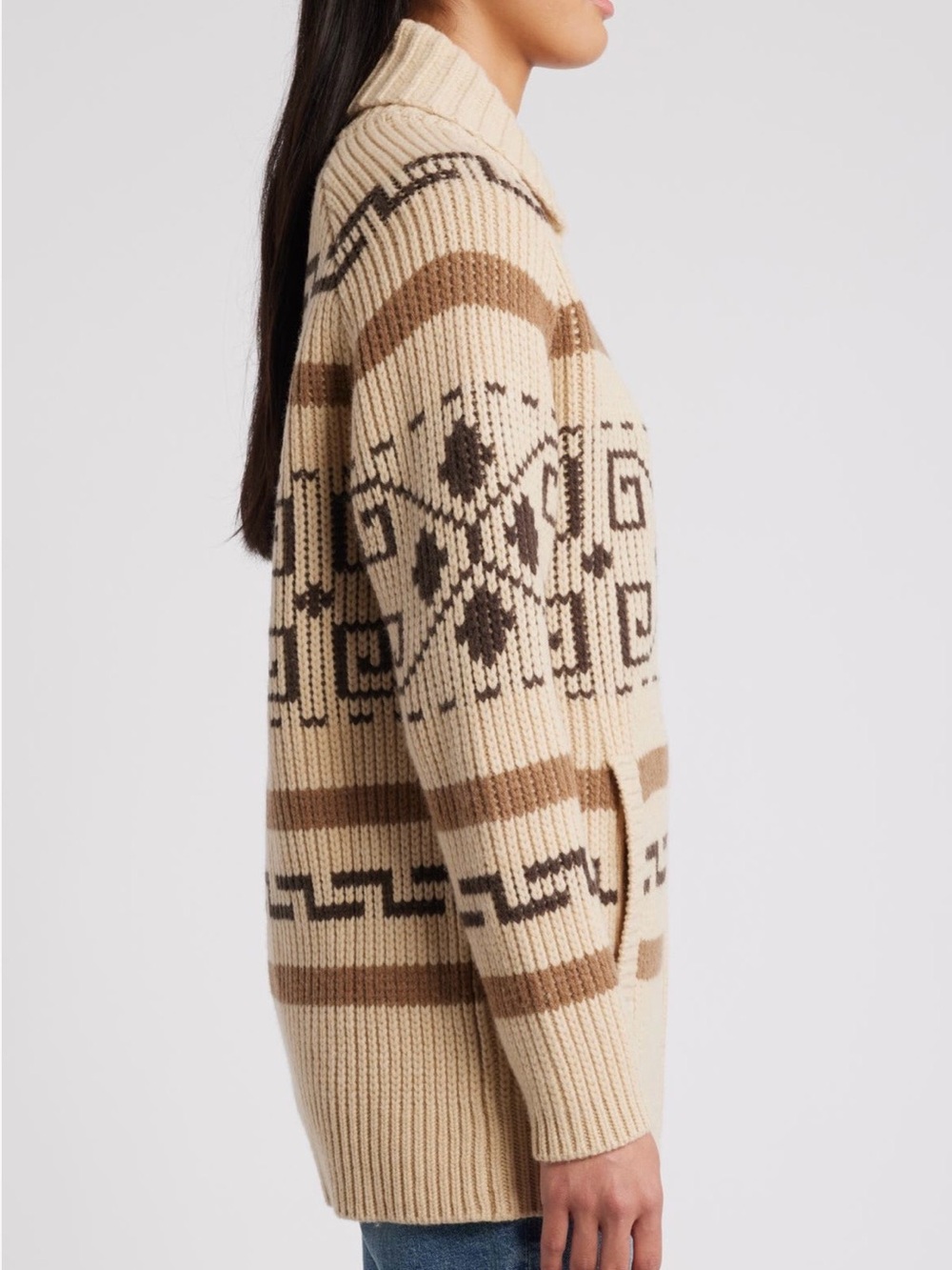 Pendleton Westerly Front Zip Long Wool Cardigan ~ NWT - Picture 3 of 6
